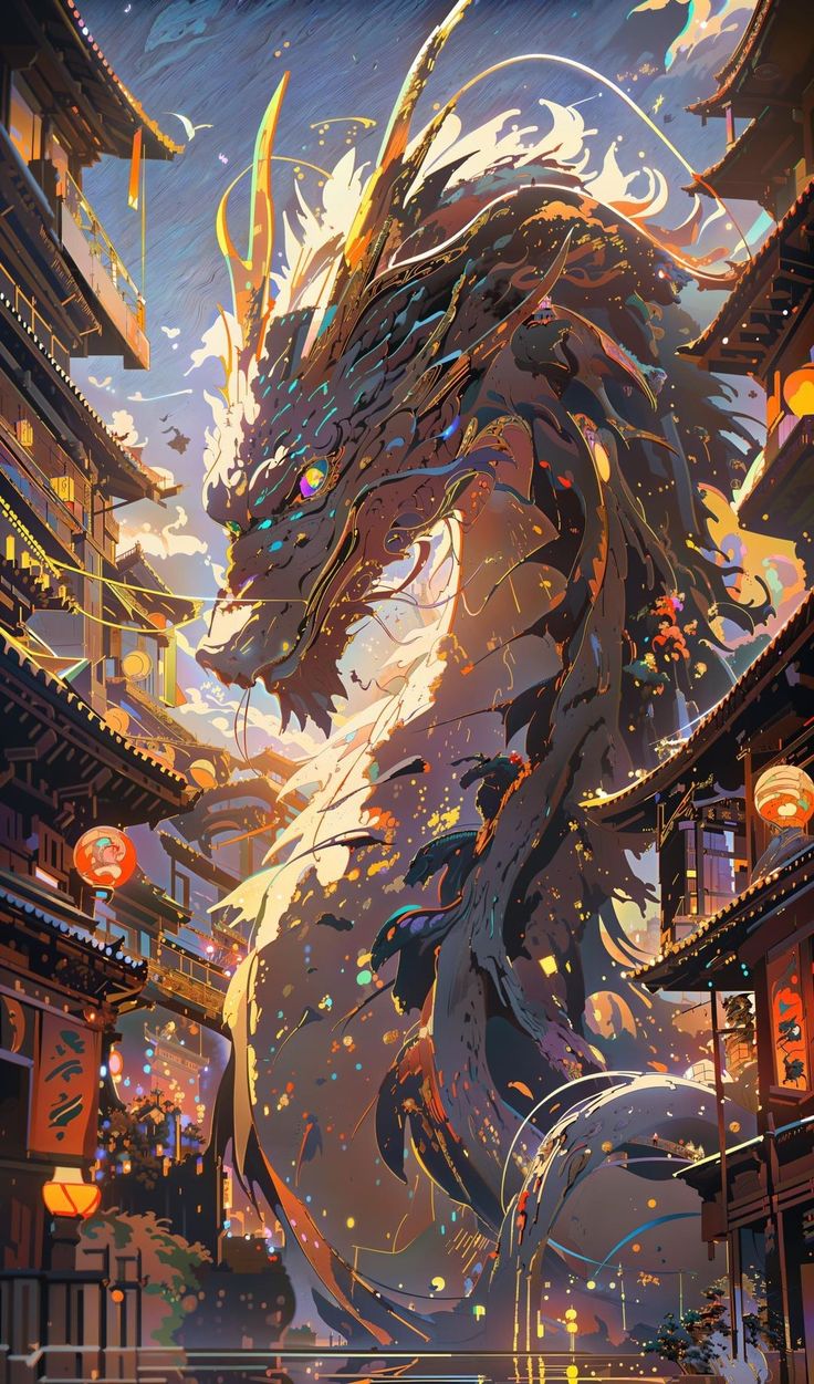 The Golden Fantasy Dragon in Japanese