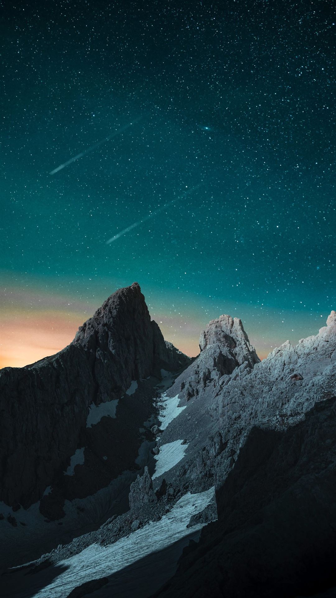 vibrant evening sky rocks mountains 4k