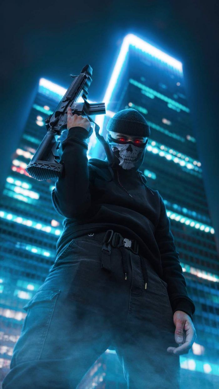 Masked Gangster iPhone Wallpaper