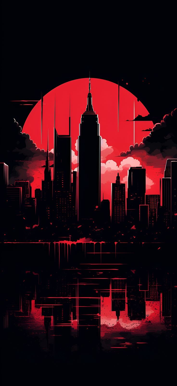 Vibrant Red Aesthetic Wallpaper iPhone