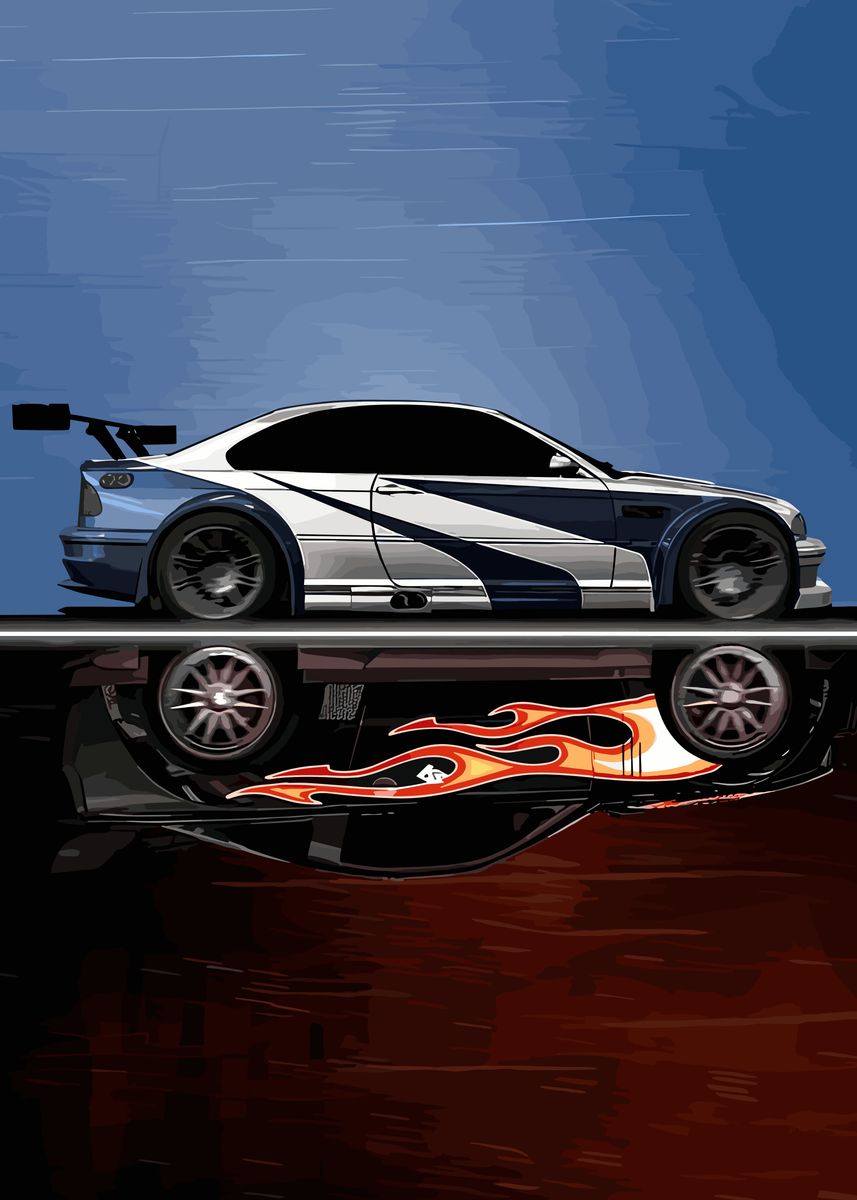 BMW M3 GTR Most Wanted' Poster, picture