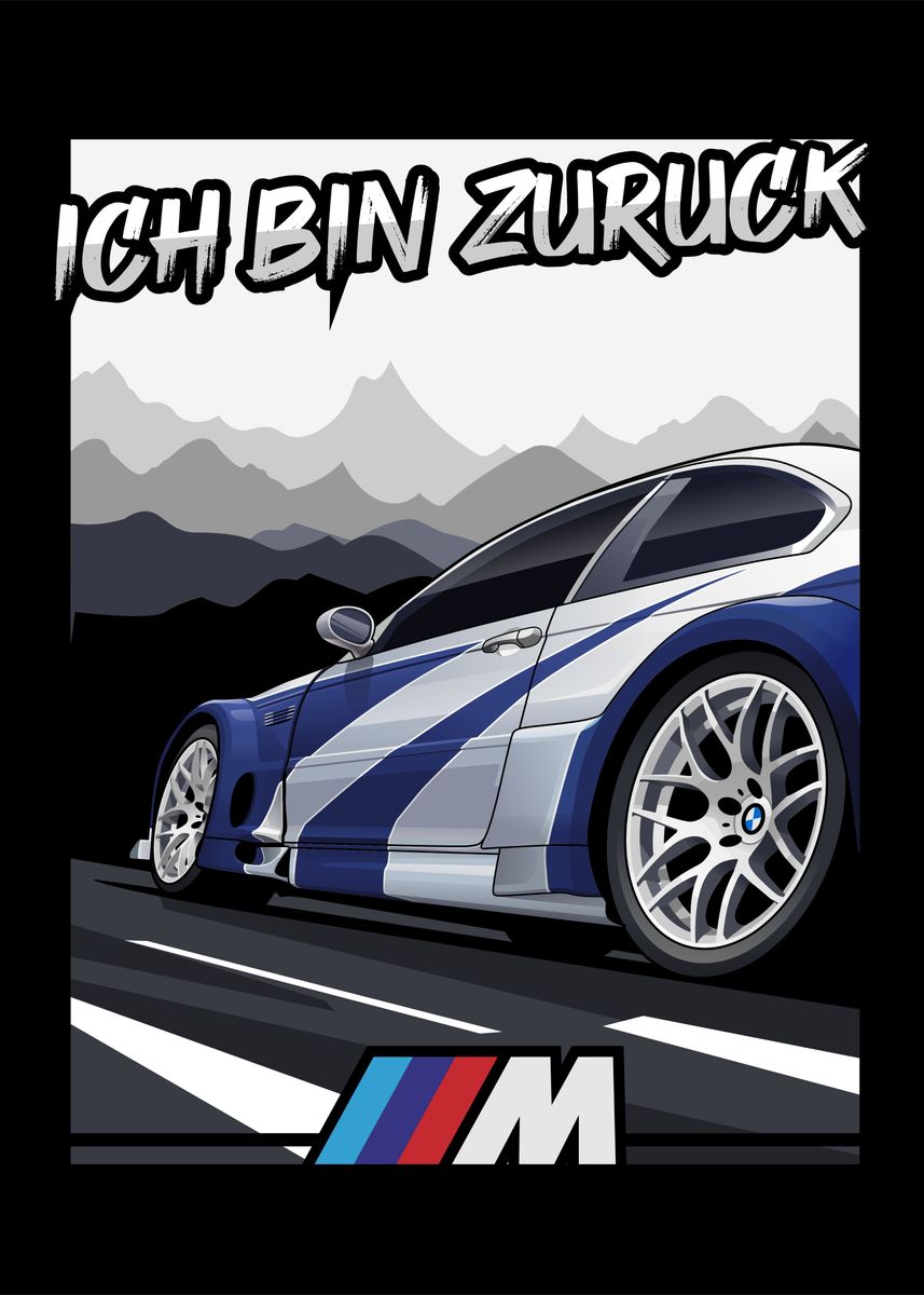 BMW M3 GTR' Poster, picture, metal