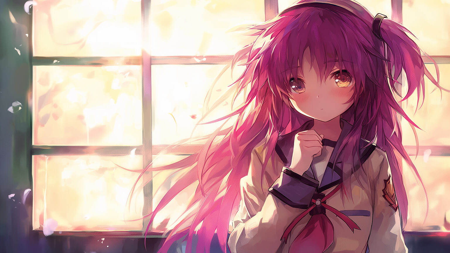 Angel Beats Cute Yuri Desktop Wallpaper