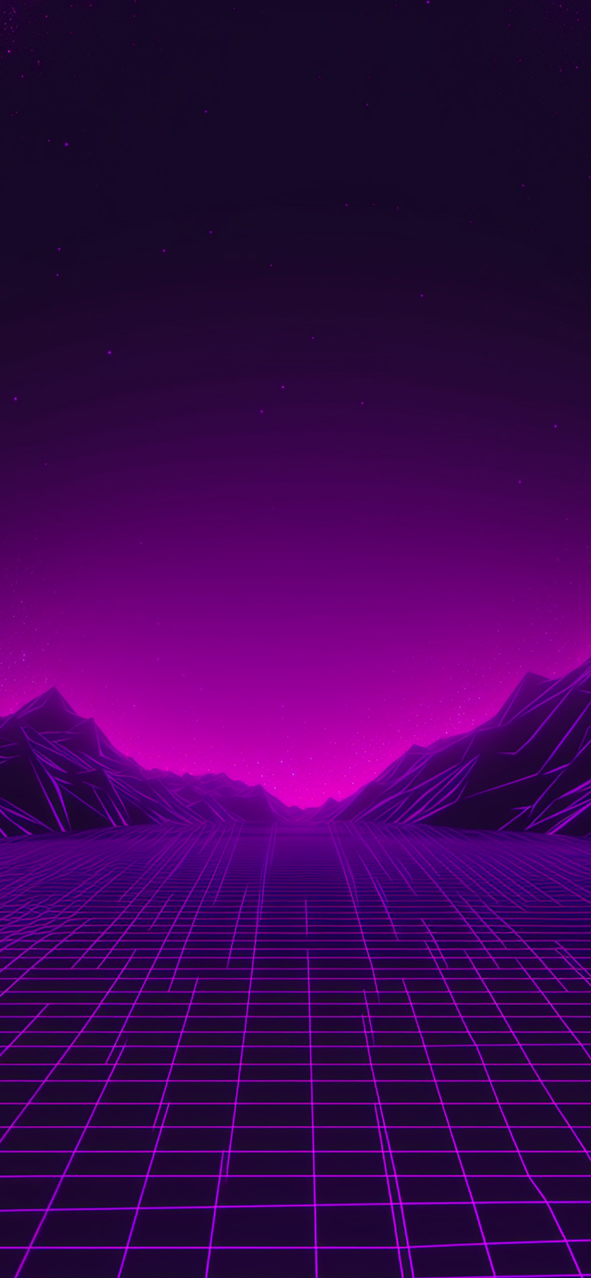 Purple Retrowave Neon Grid Wallpaper