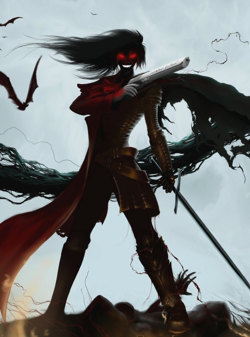 Download wallpaper 800x1280 alucard