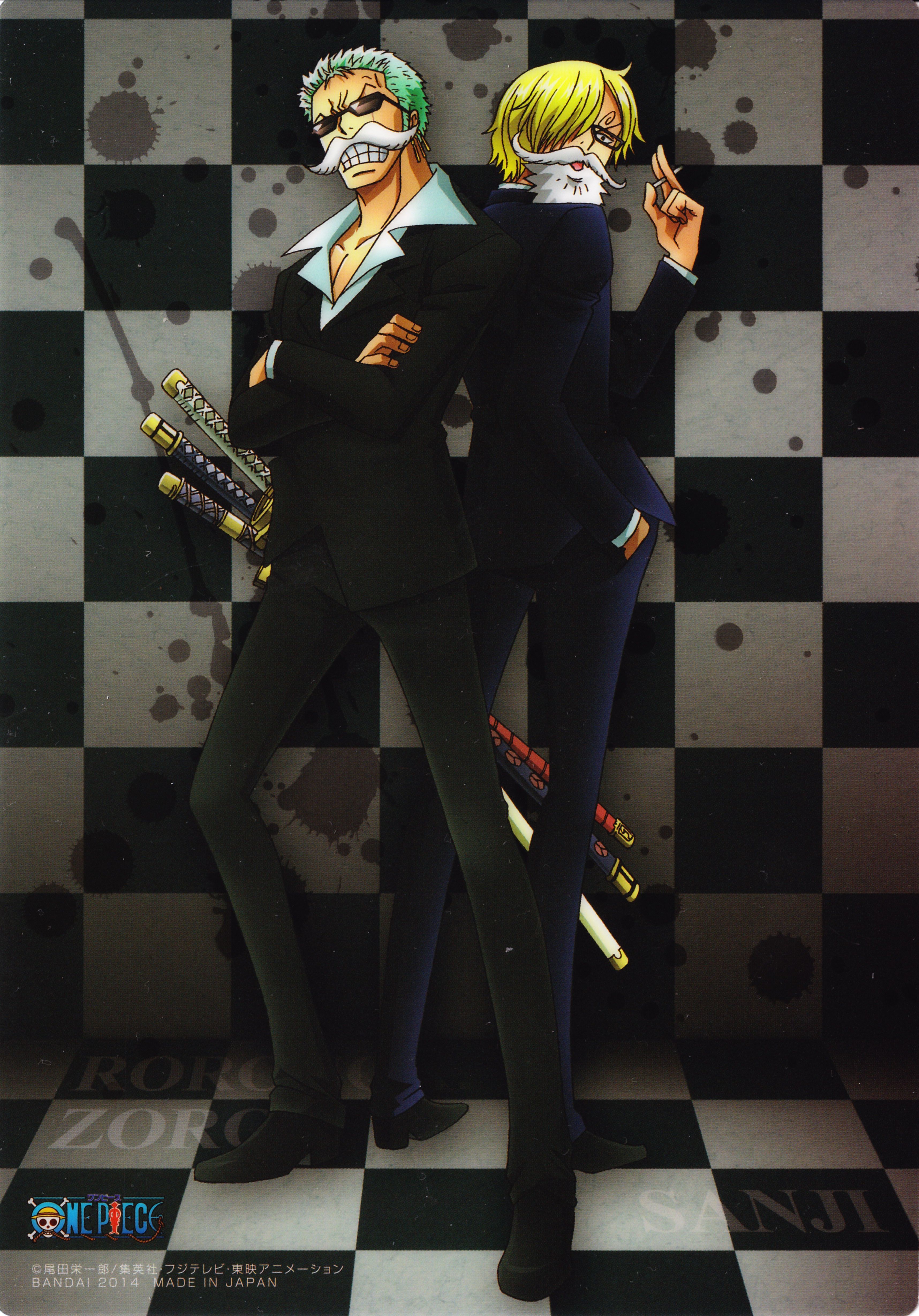 ONE PIECE Dressrosa JUMBO CARD Sanji &