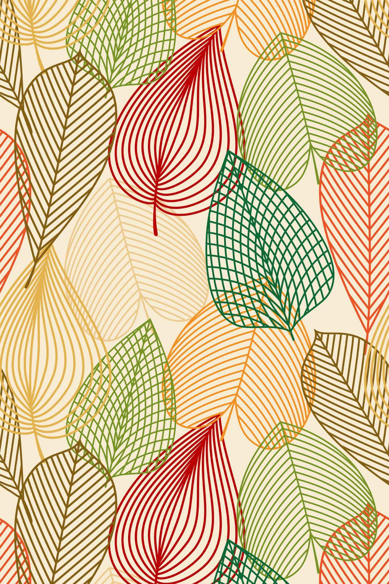 Modern autumn leaf Peel and Stick