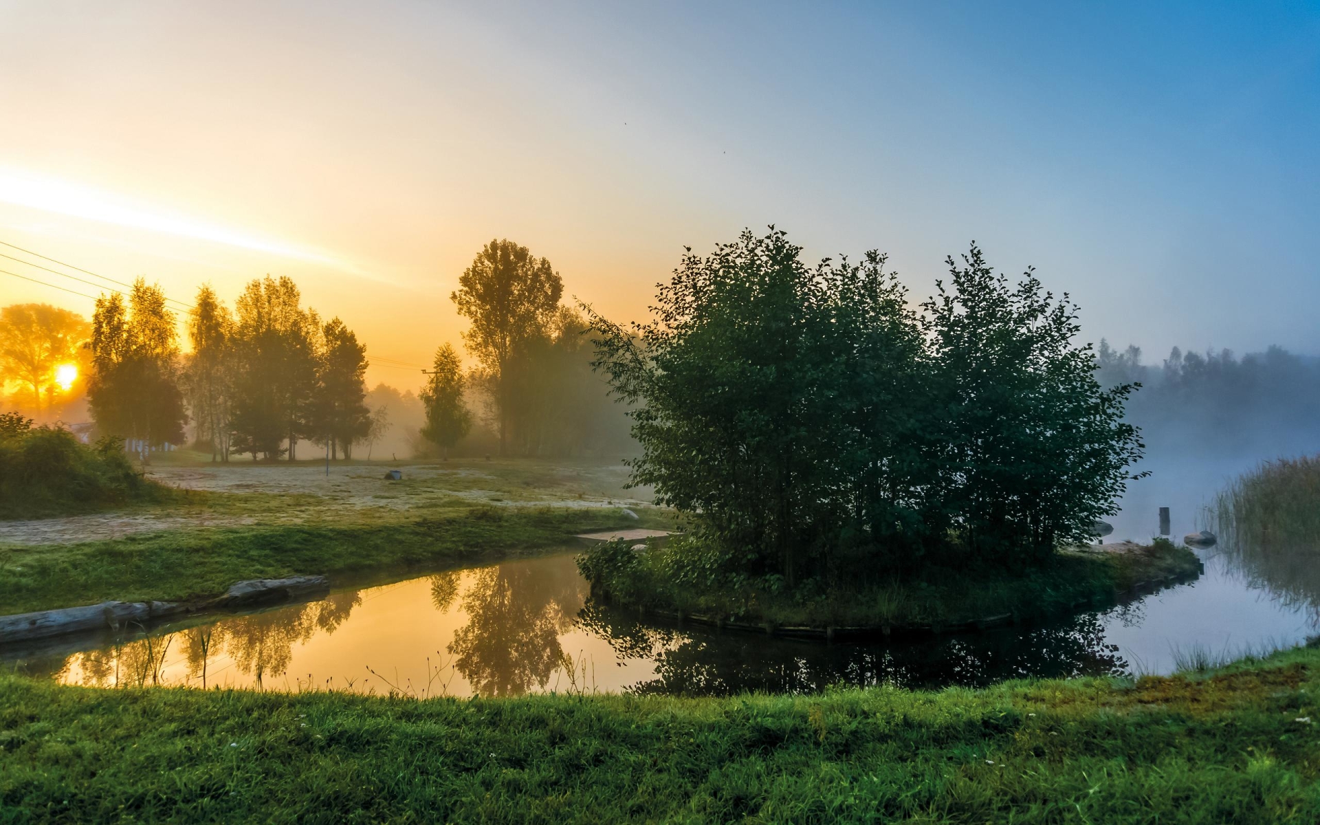 Summer Landscape Nature River HD Wallpaper