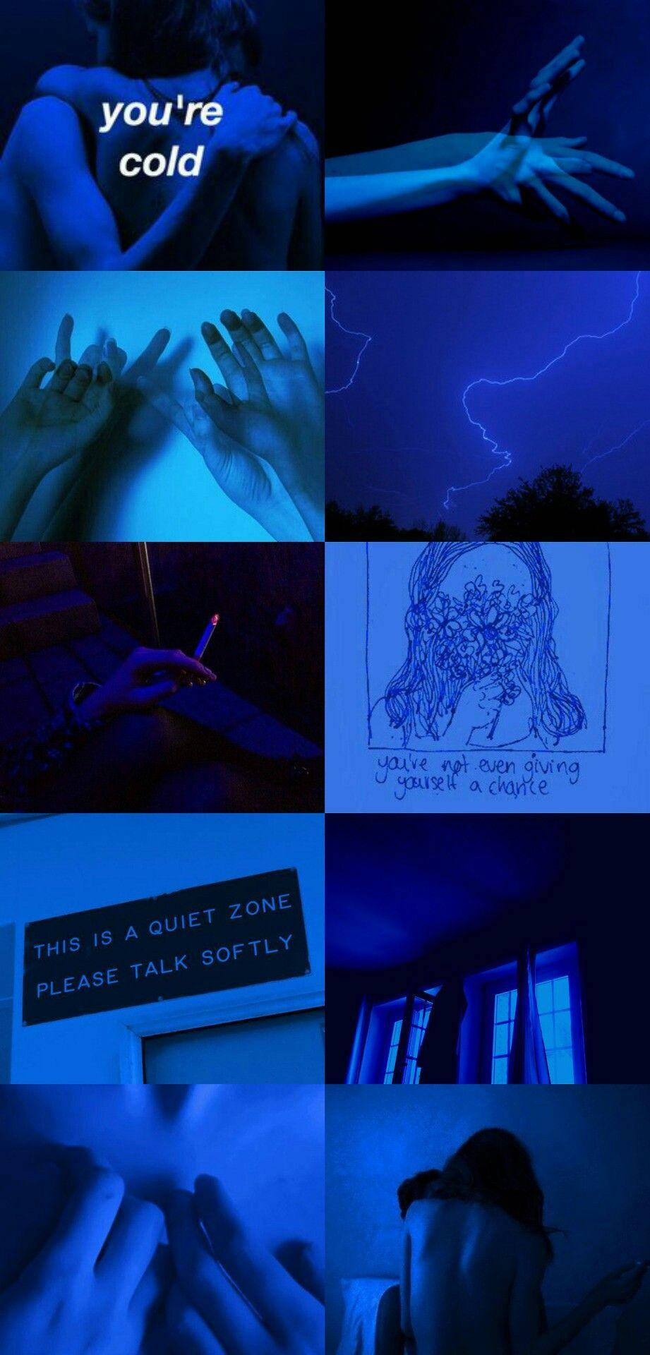 Download Dark Blue Aesthetic Wallpaper