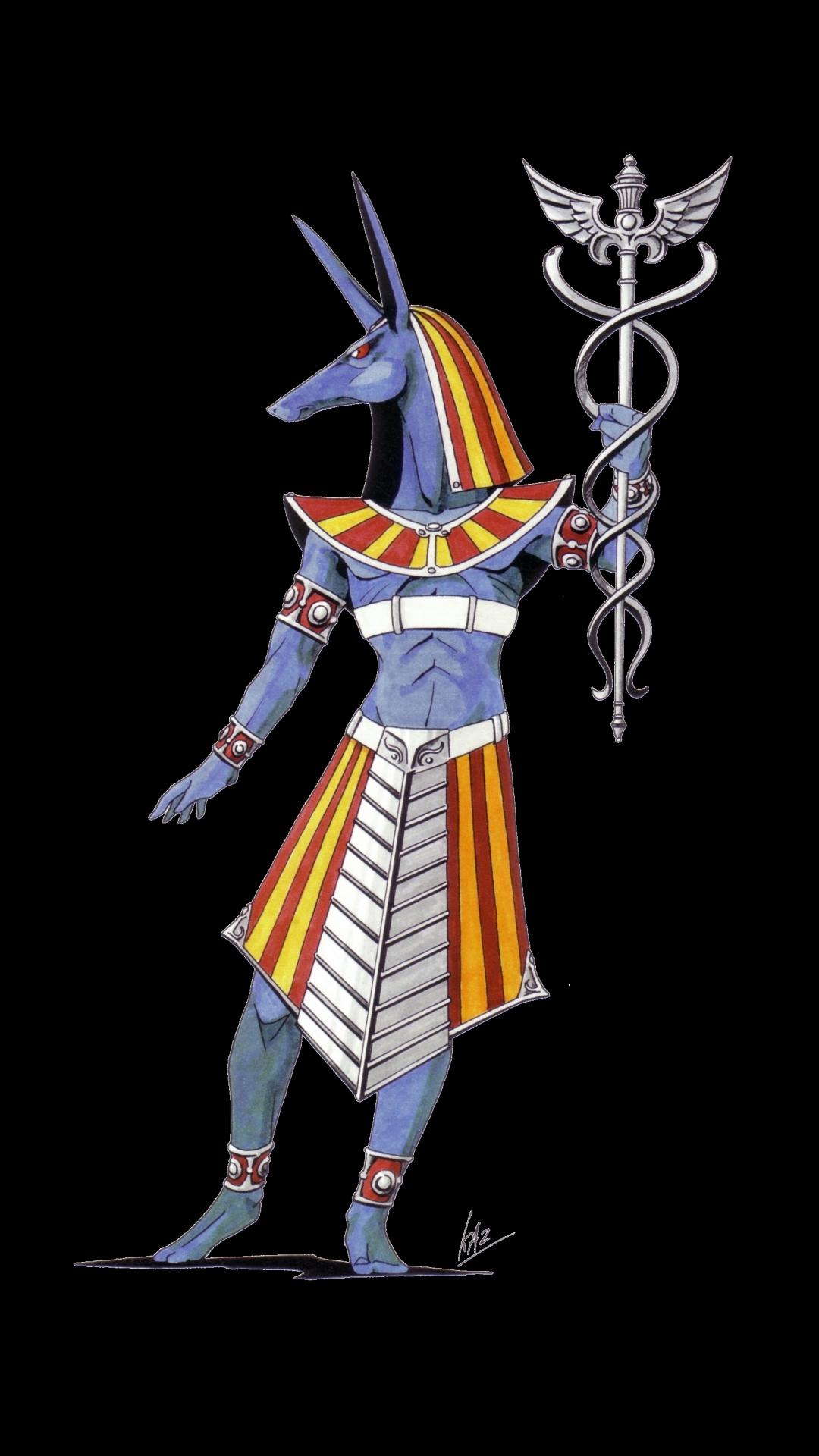 Mobile wallpaper: Fantasy, Anubis