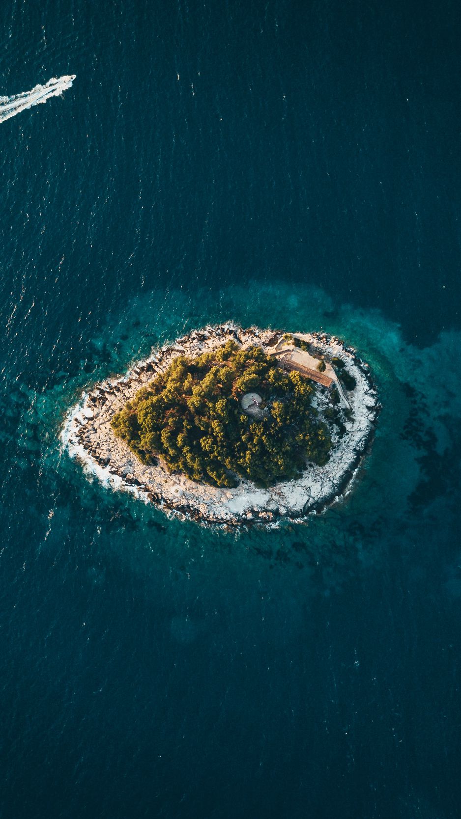 wallpaper 938x1668 island, view