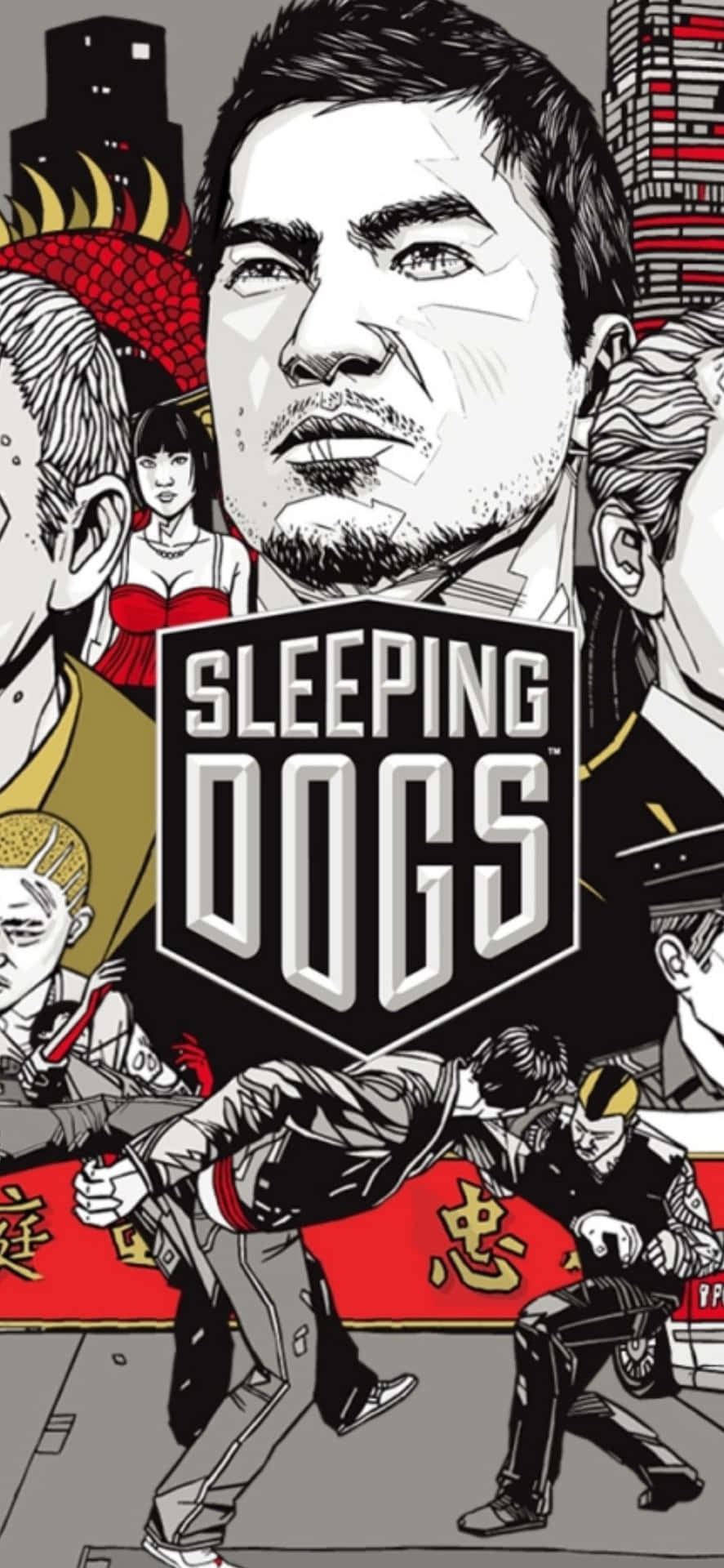 iPhone Xs Sleeping Dogs Background