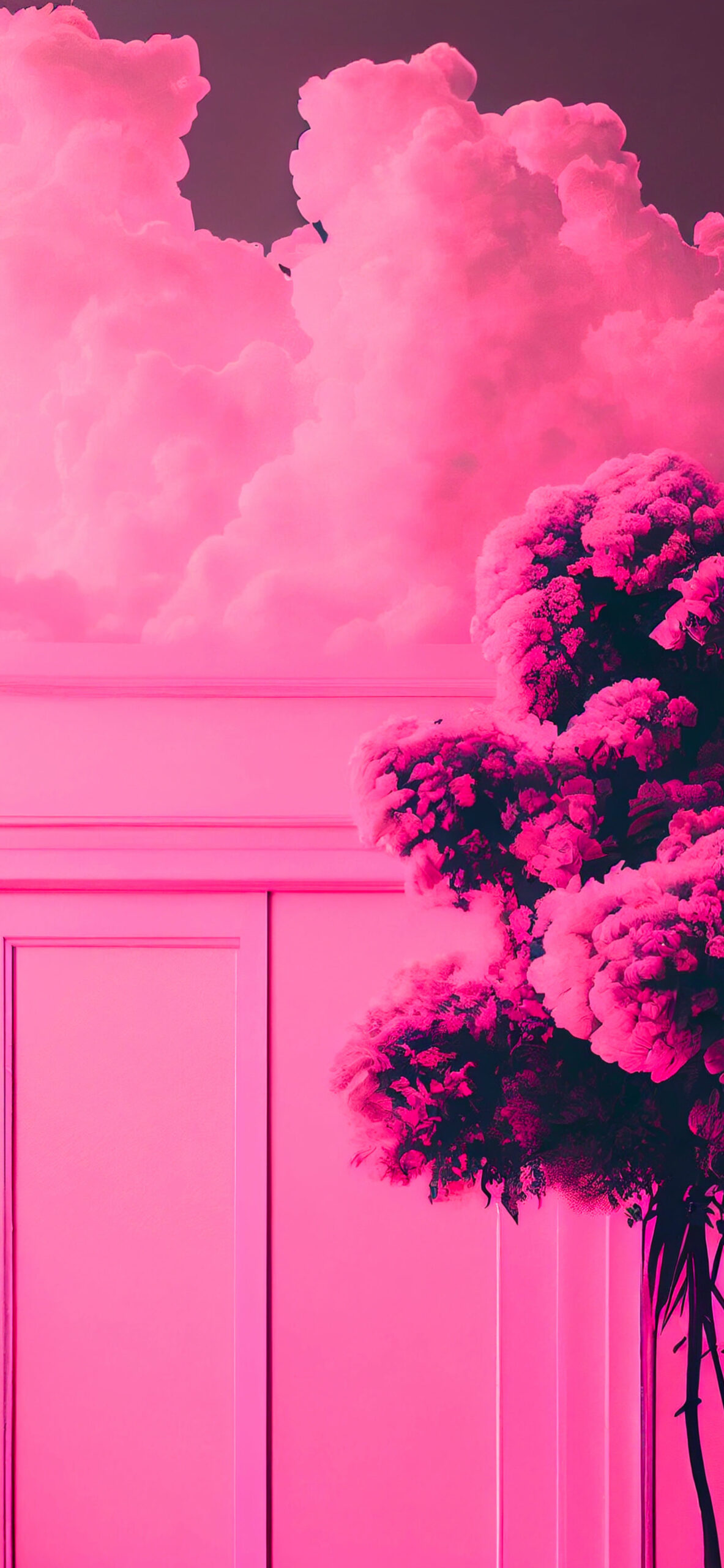 Tree Aesthetic Pink Wallpaper