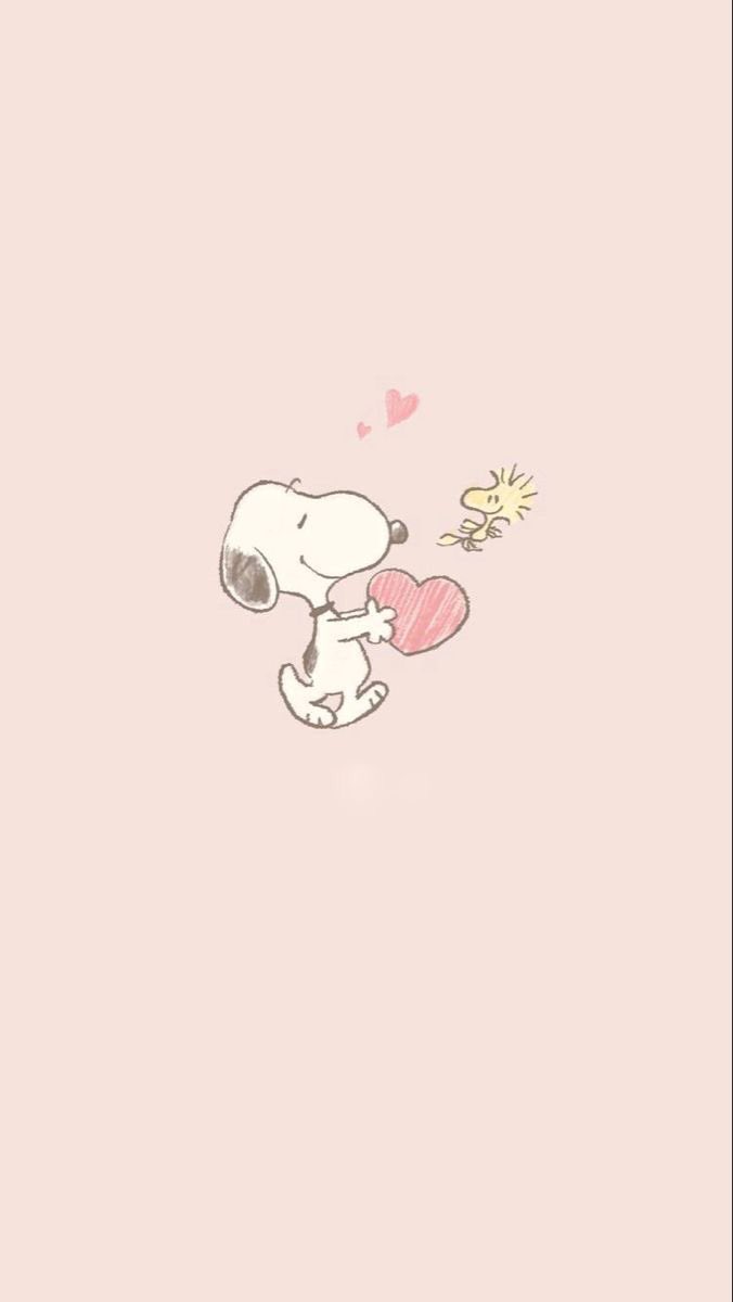 valentine's themed snoopy wallpaper