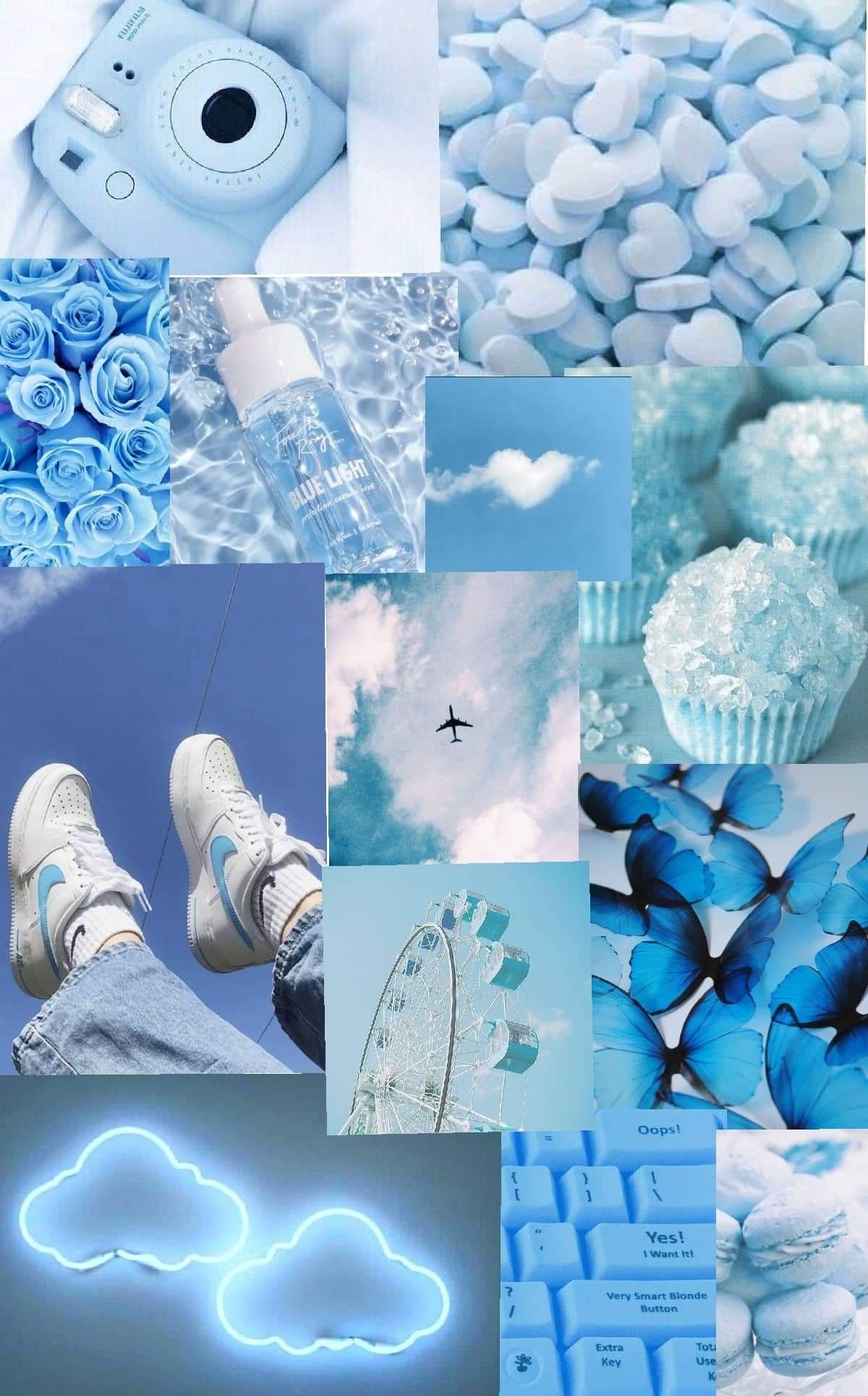 Blue aesthetic photo. iPhone