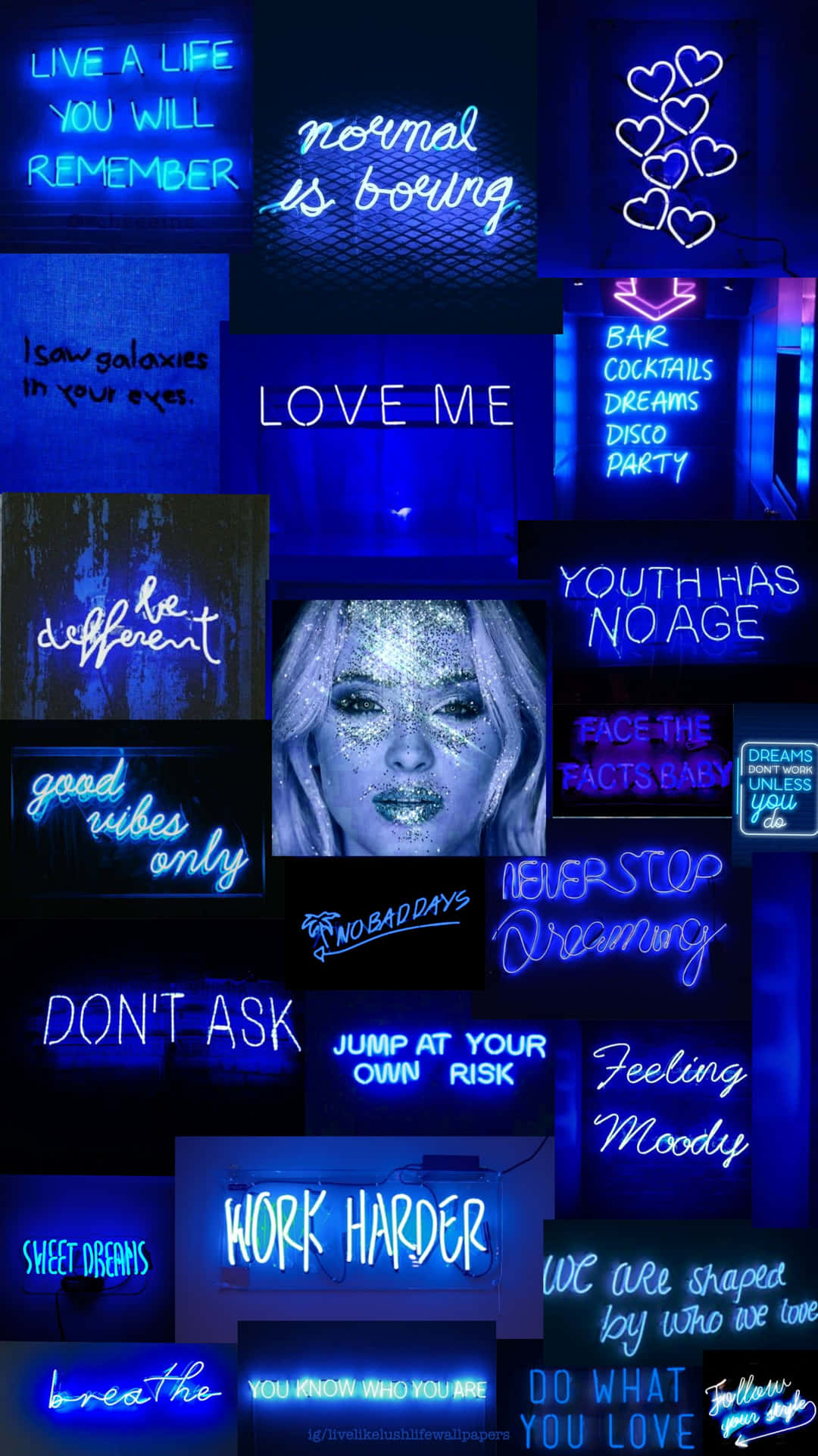 Download free Blue Neon Aesthetic