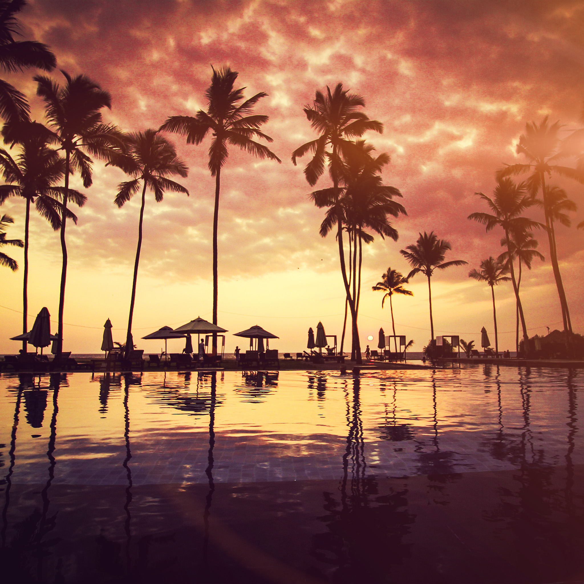 Vacation Sunset Beach Happy Flare