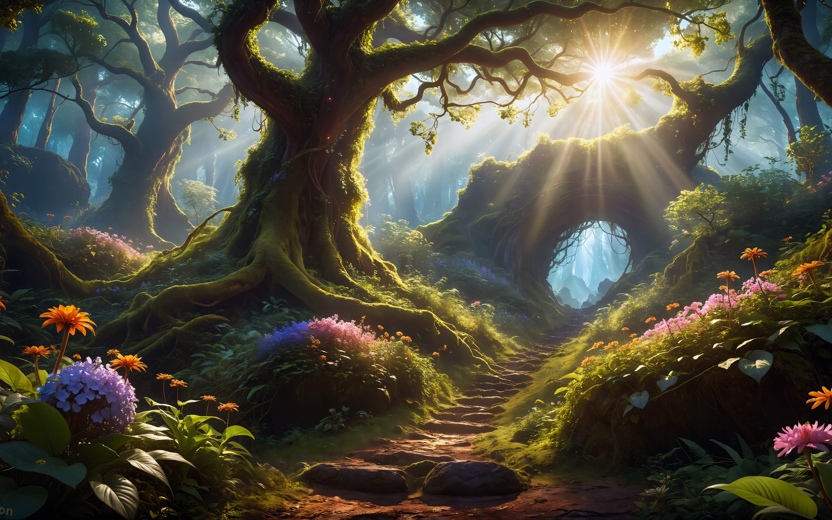Mystical Forest Wallpaper 4K, Path