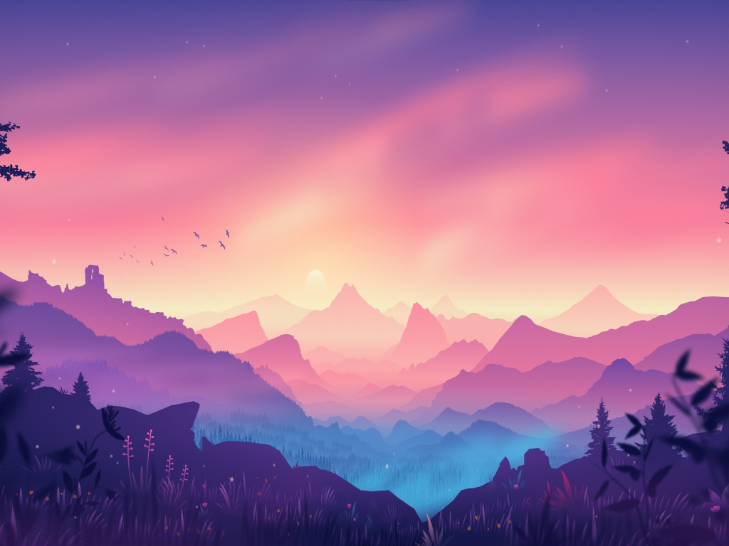 Wallpaper digital art, horizon