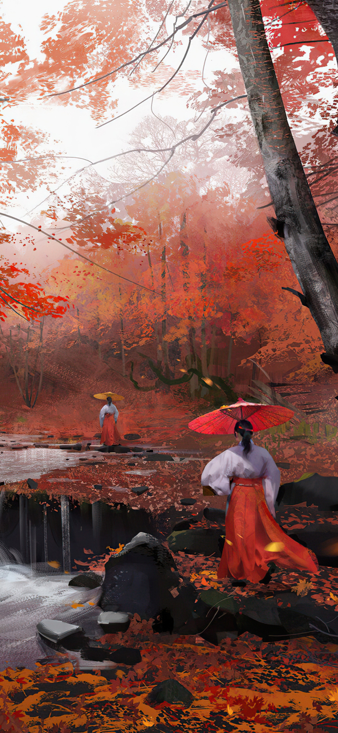 Ancient Asian Girls Morning