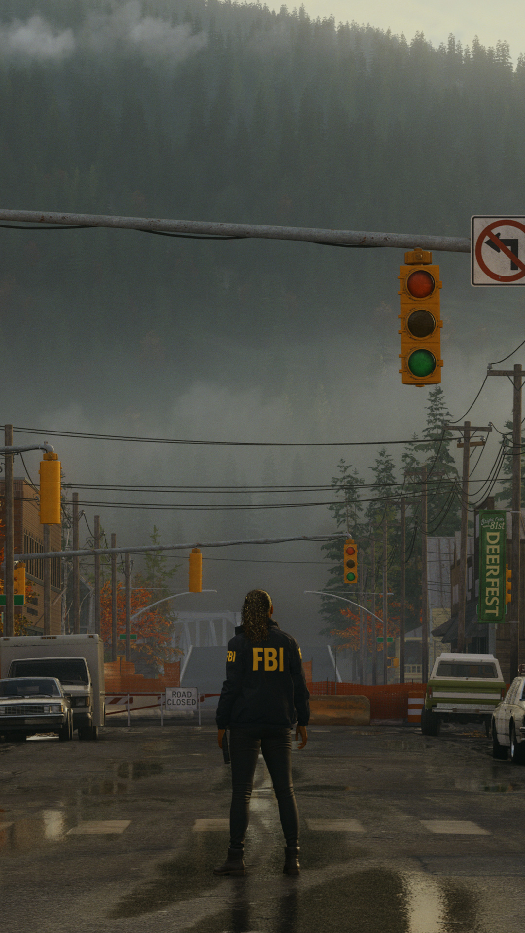 Alan Wake 2 Moody FBI Agent Wallpaper