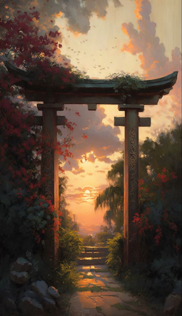 Torii Gate in the Sunset