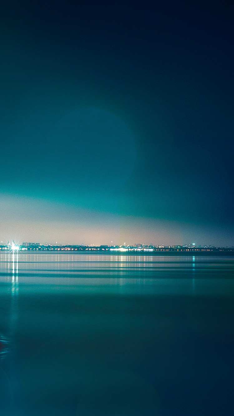 Lake City View Night Dark Nature