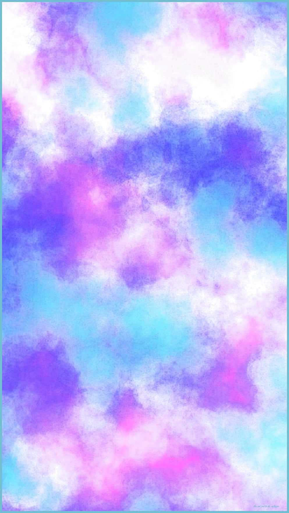 Blue Tie Dye Cloud Pattern Wallpaper