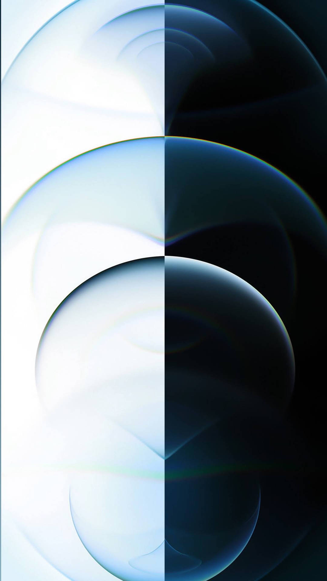 Dark Blue Split bubbles Wallpaper