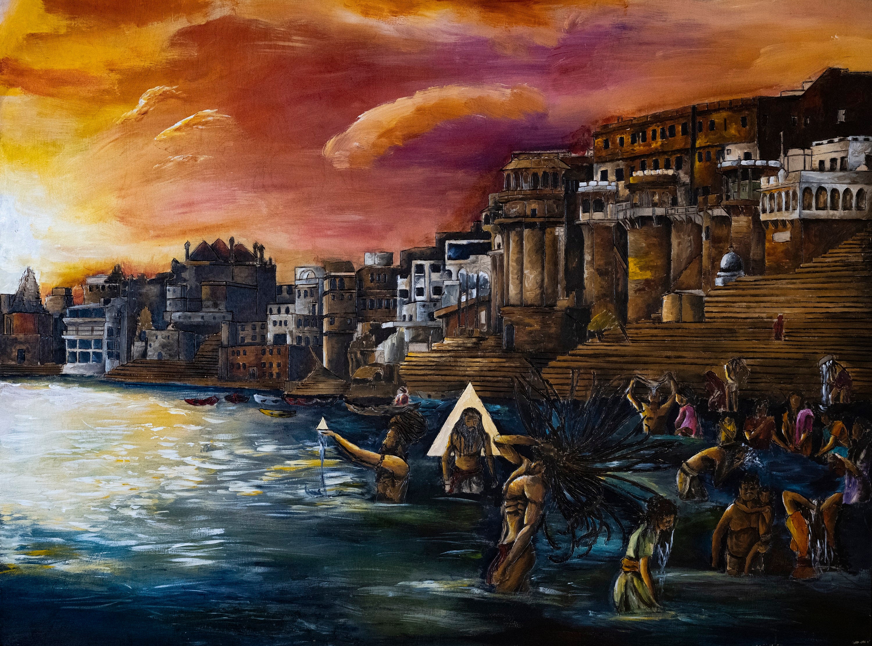 Varanasi India Spiritual Art Print