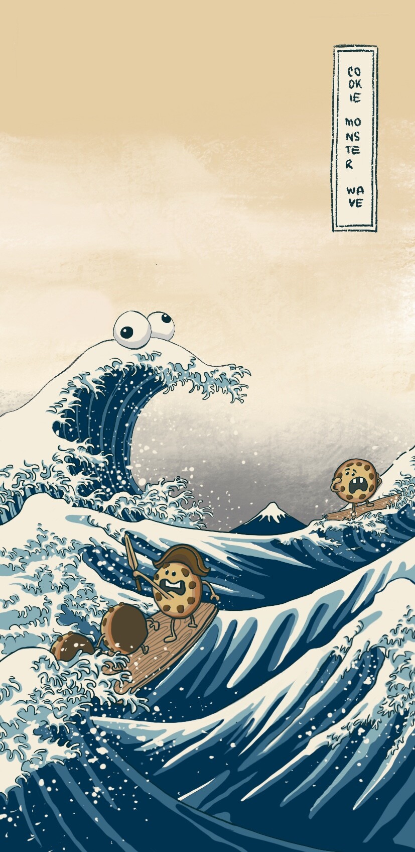 iPhone background 'Cookie monster wave