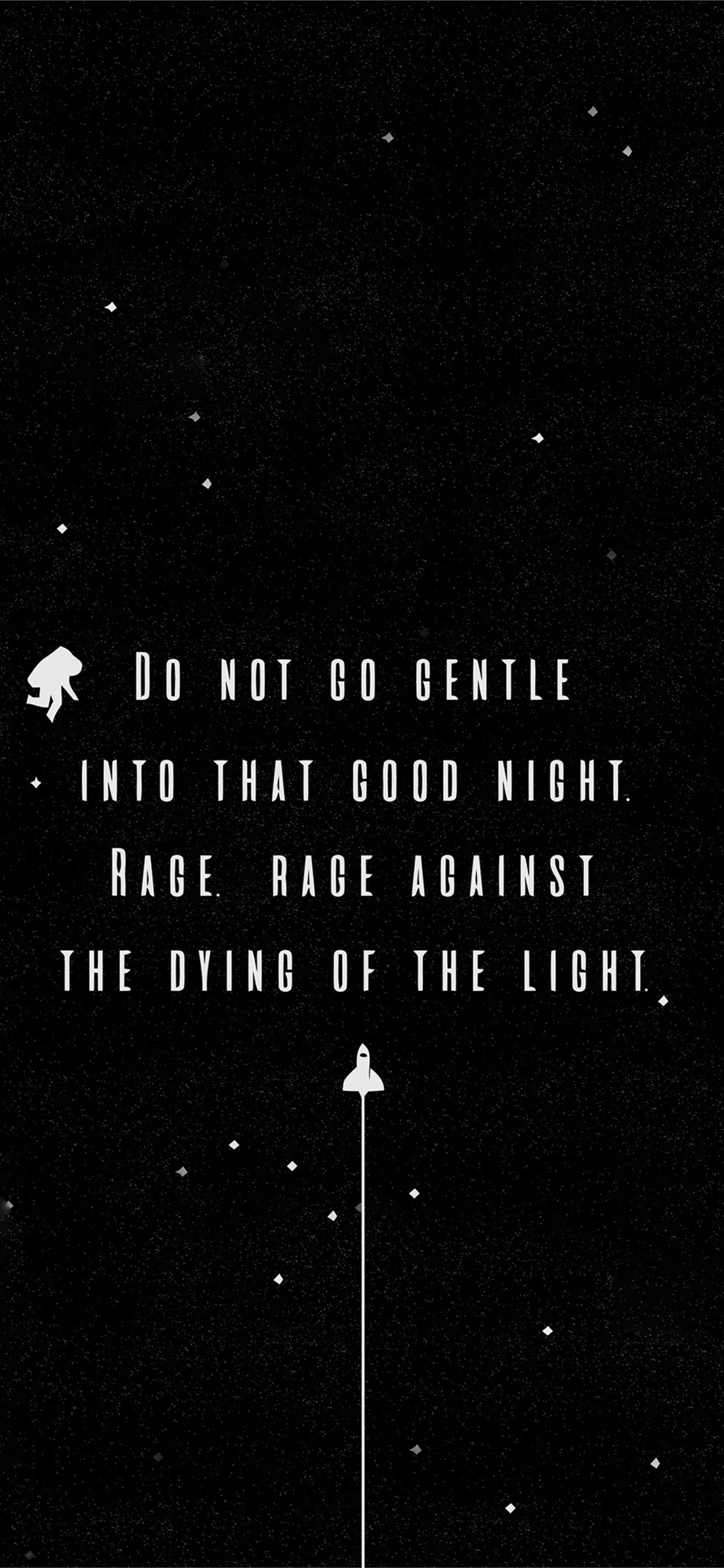 interstellar movie typography iPhone X