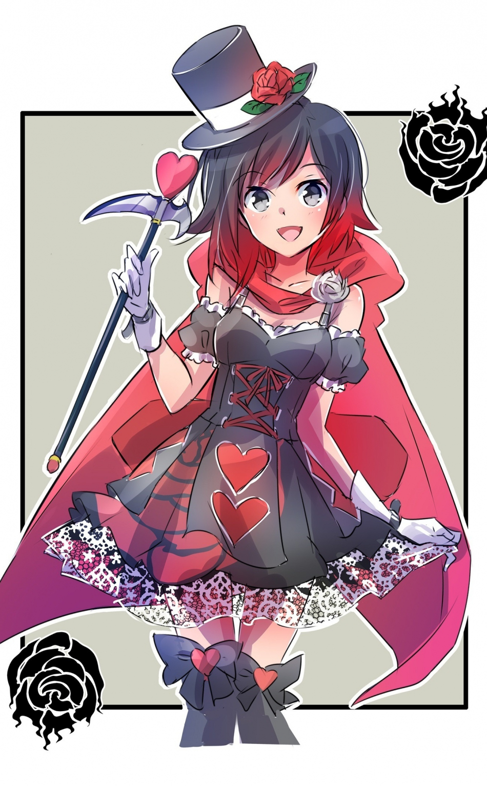 Download wallpaper 950x1534 rwby, ruby