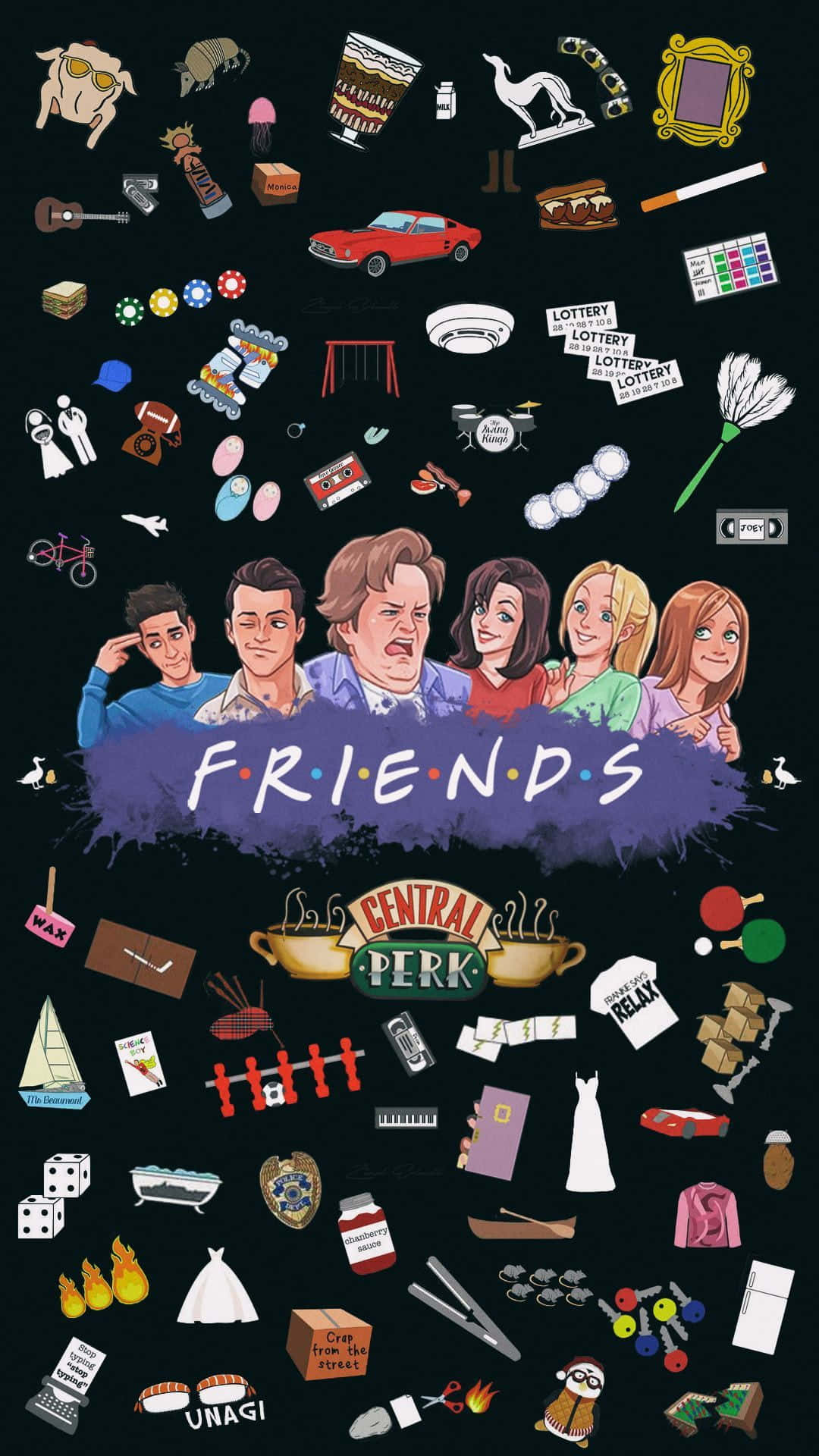 Download Friends iPhone Trinkets Wallpaper
