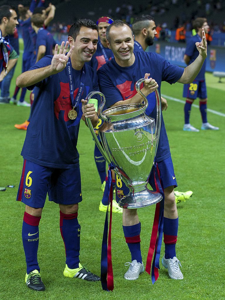 Xavi Hernandez of FC Barcelona, Andres