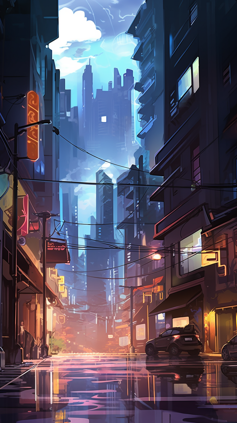 Noir Inspired Manhwa Midnight Cityscape