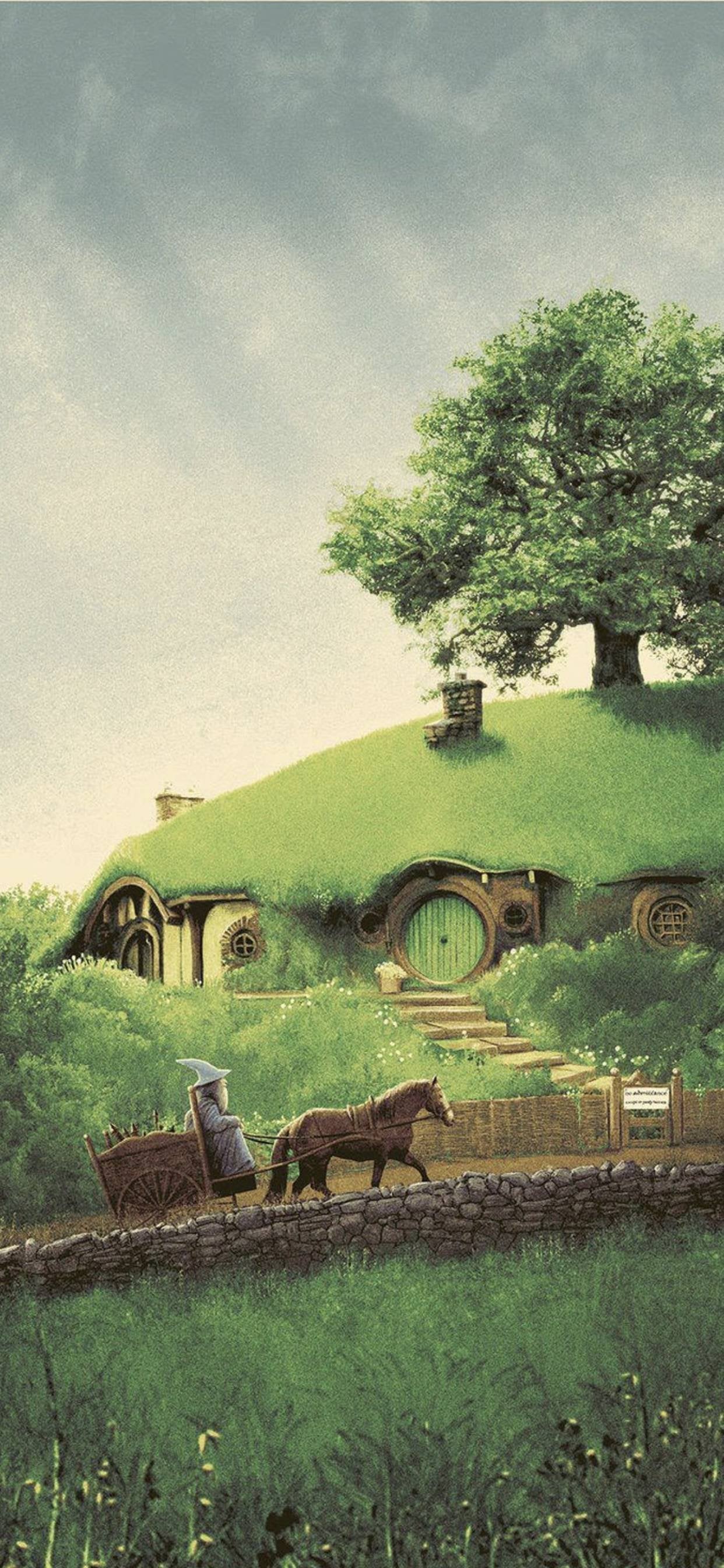 Gandalf arriving in the Shire, r