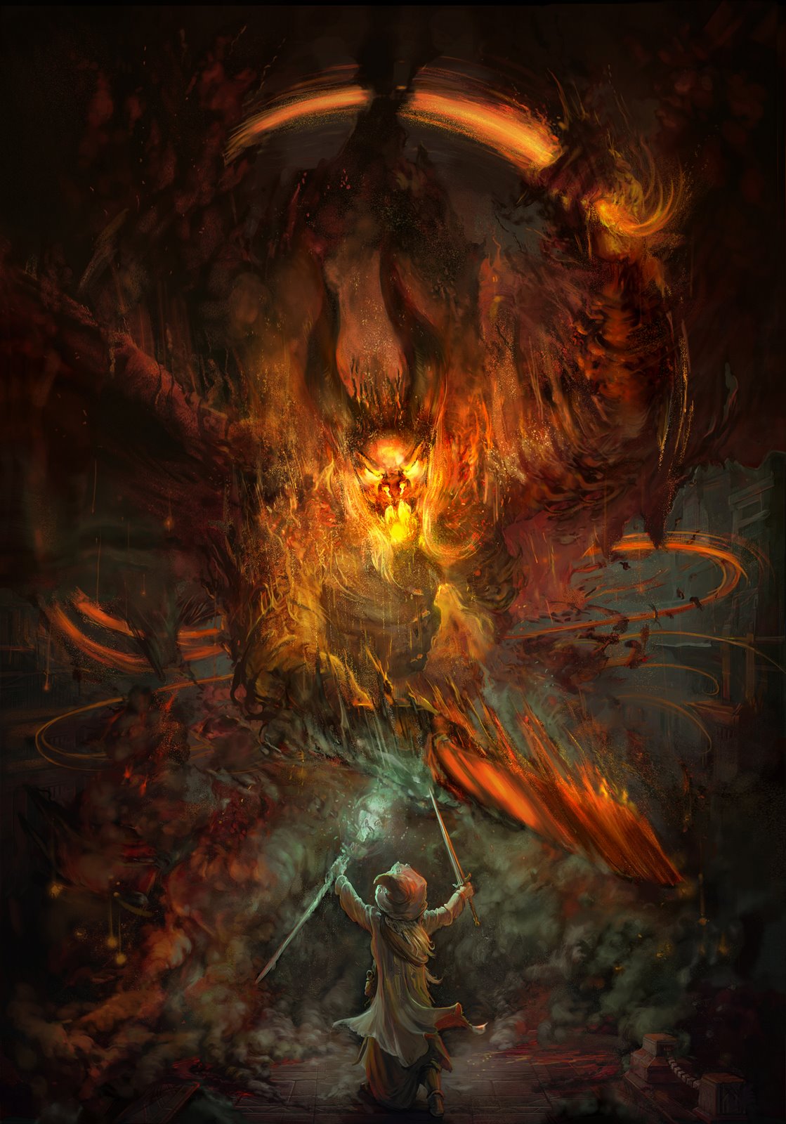 Gandalf Balrog Moria portrait