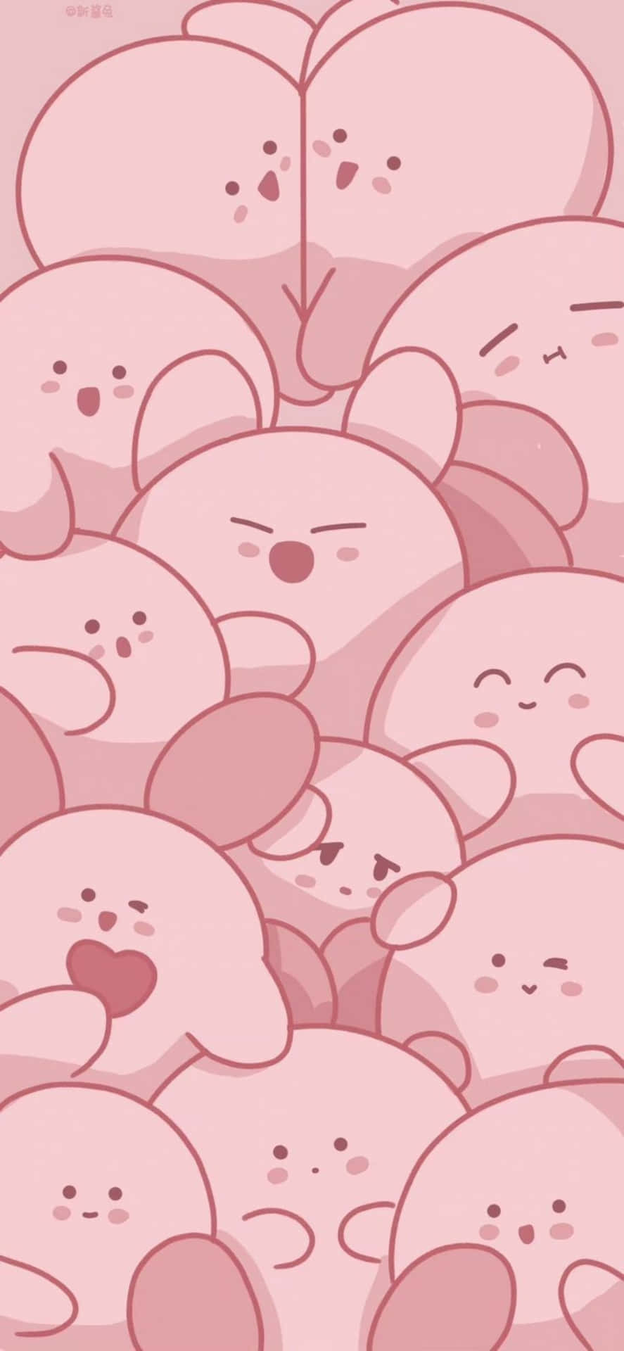 Download Aesthetic Pink Kawaii Kirby Wallpaper