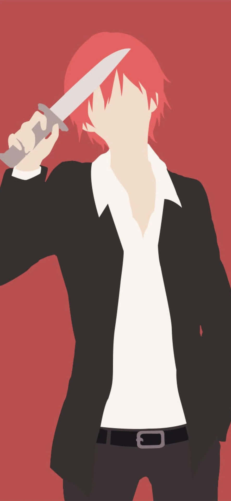 Holding A Knife In His Hand