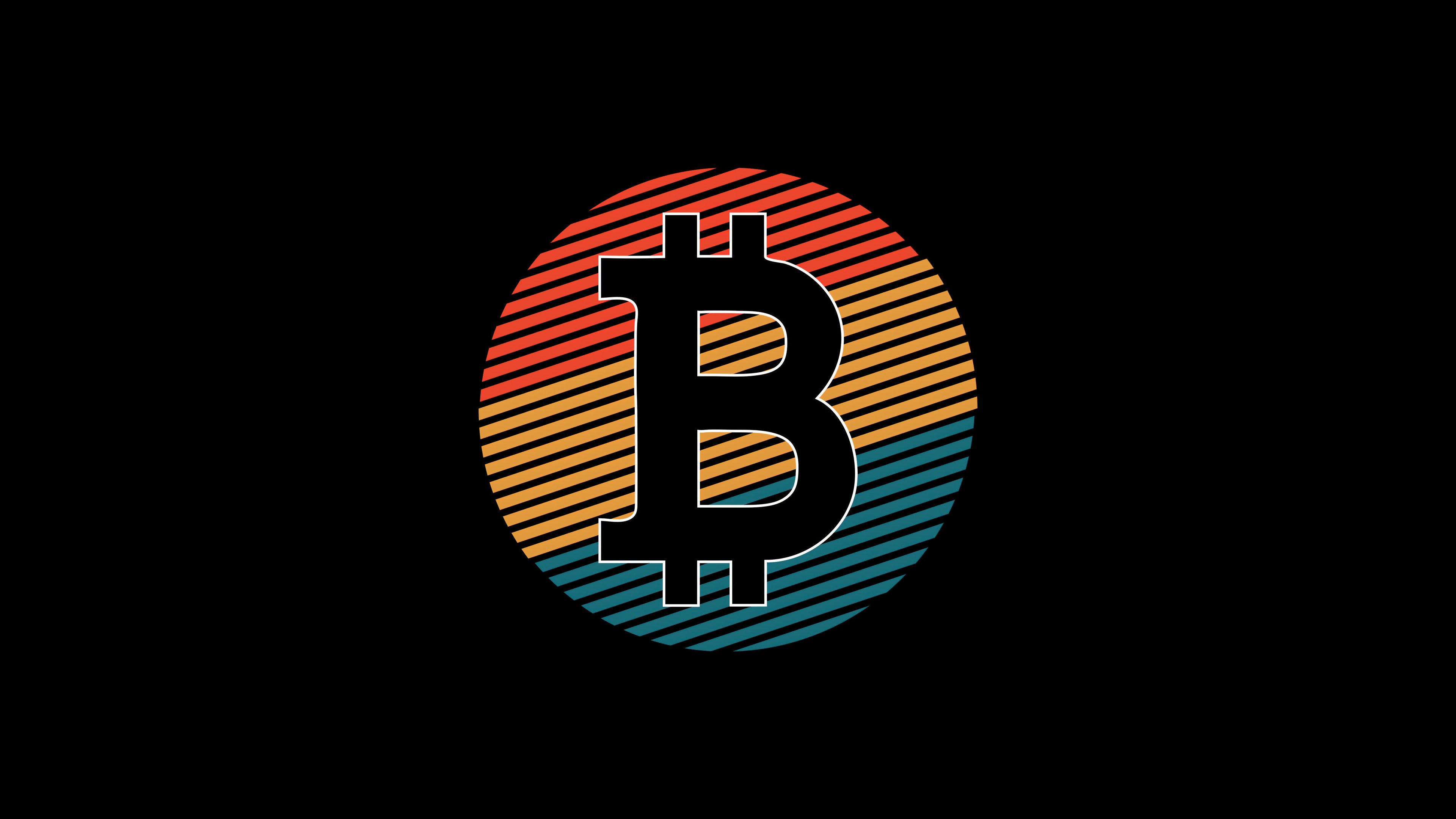 Bitcoin Wallpaper 4K, Logo, 8K, Black background, 5K