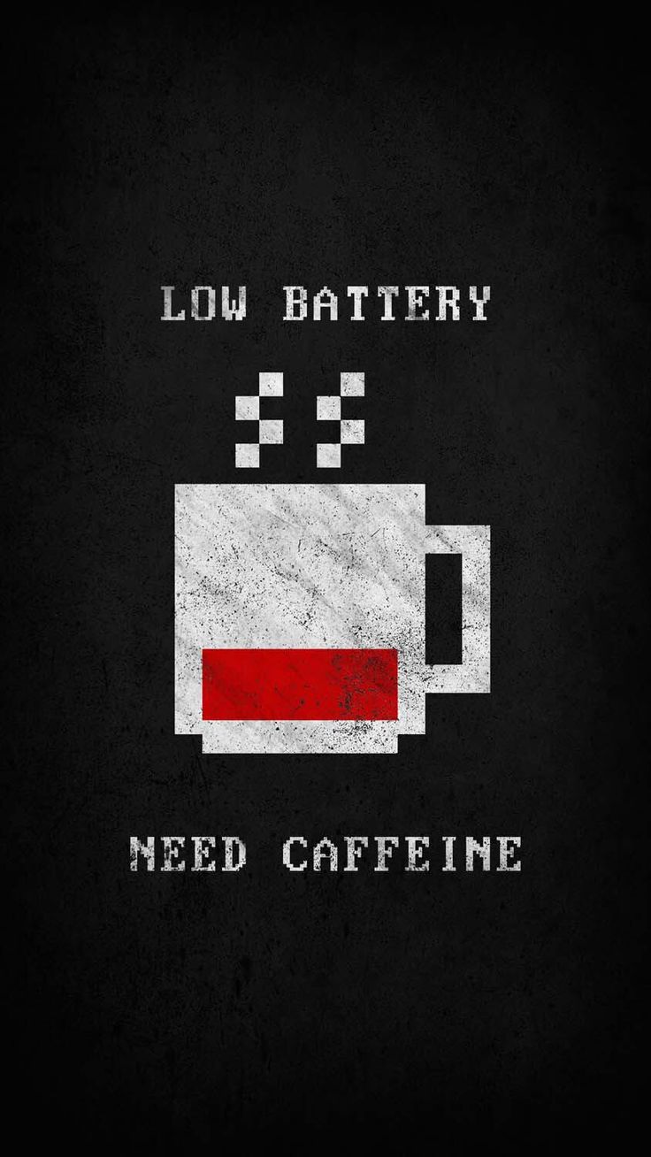 Low Battery Need Caffiene IPhone