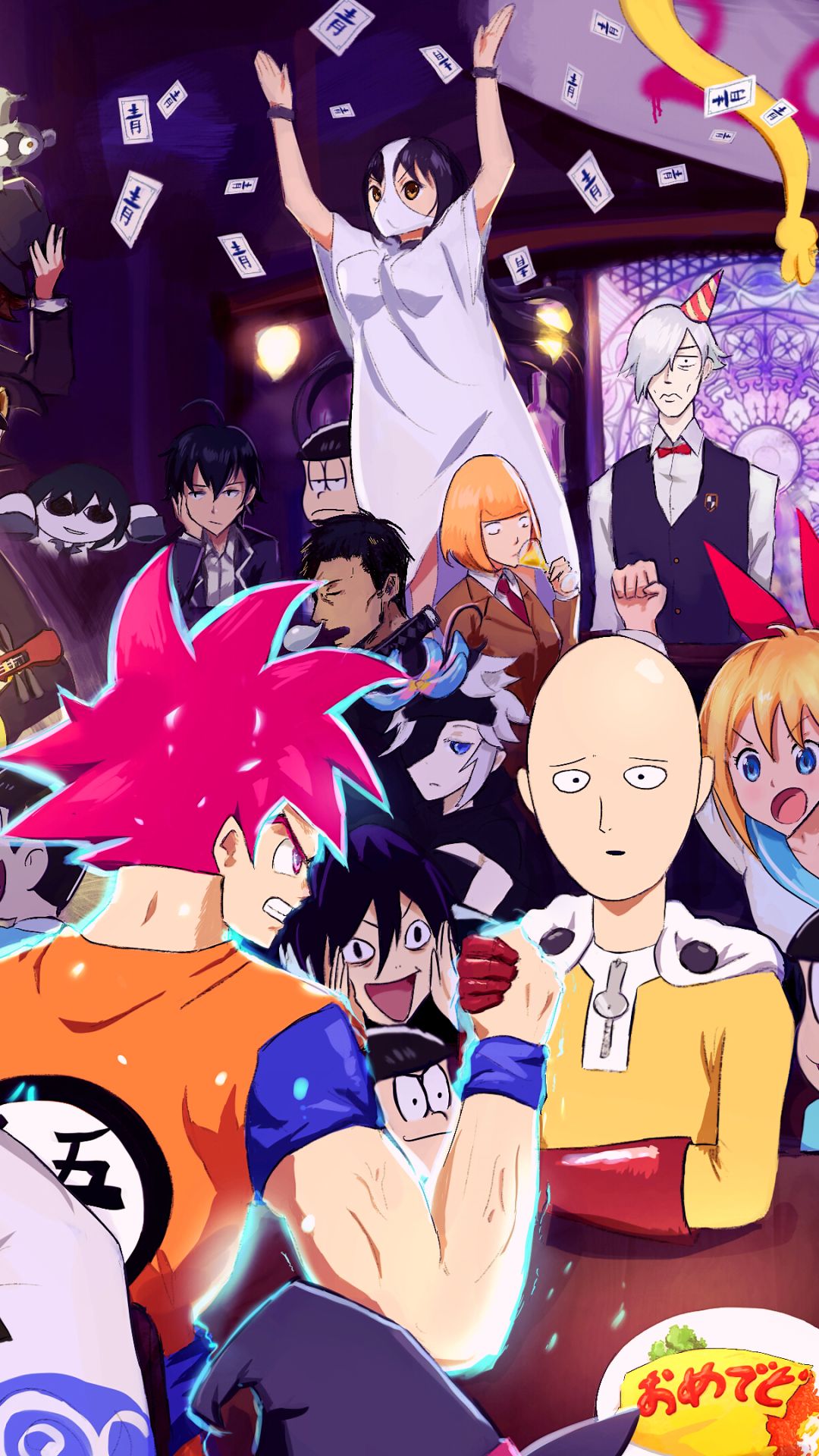 Mobile wallpaper: Anime, Crossover