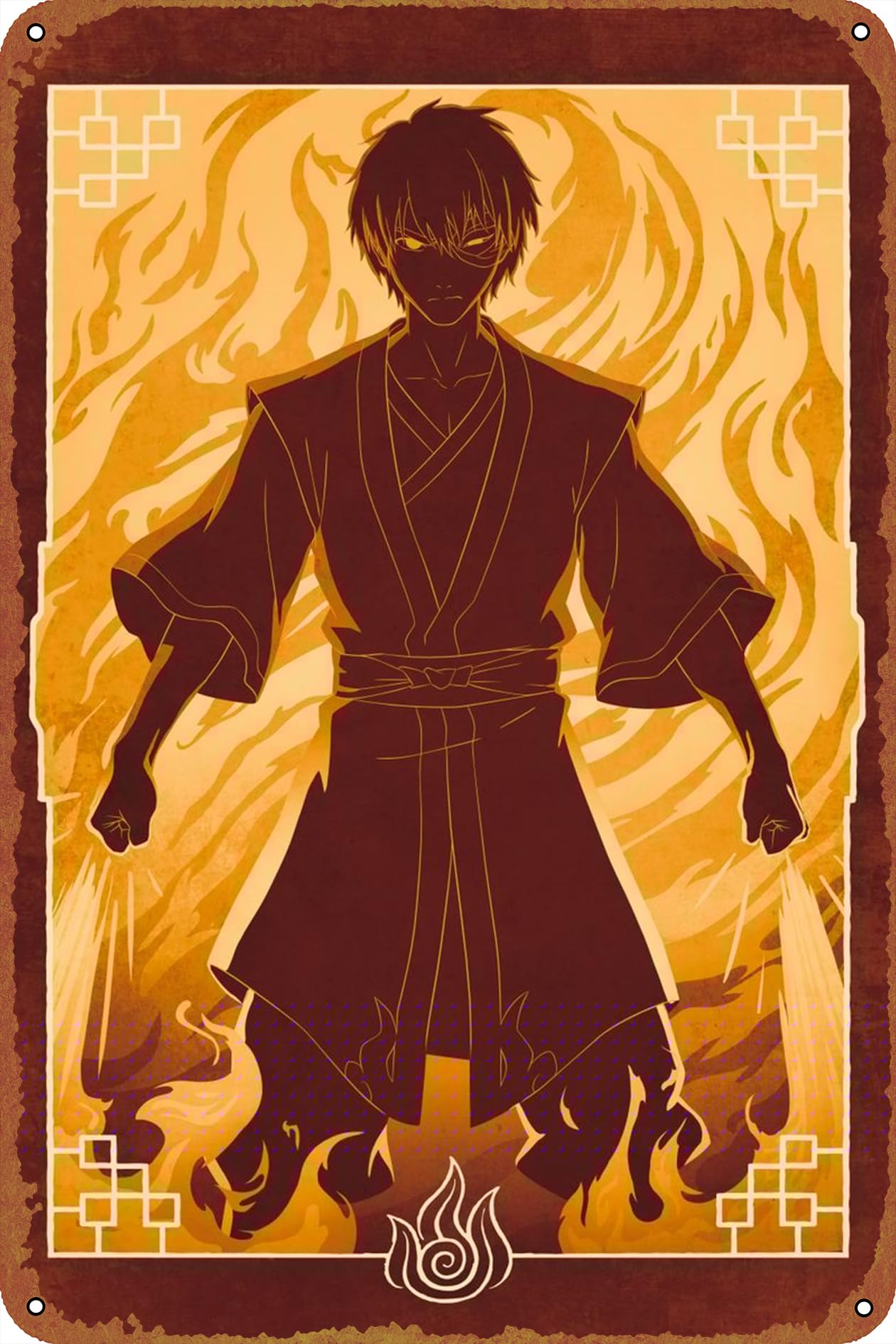 Prince Zuko Fire Nation Poster Metal