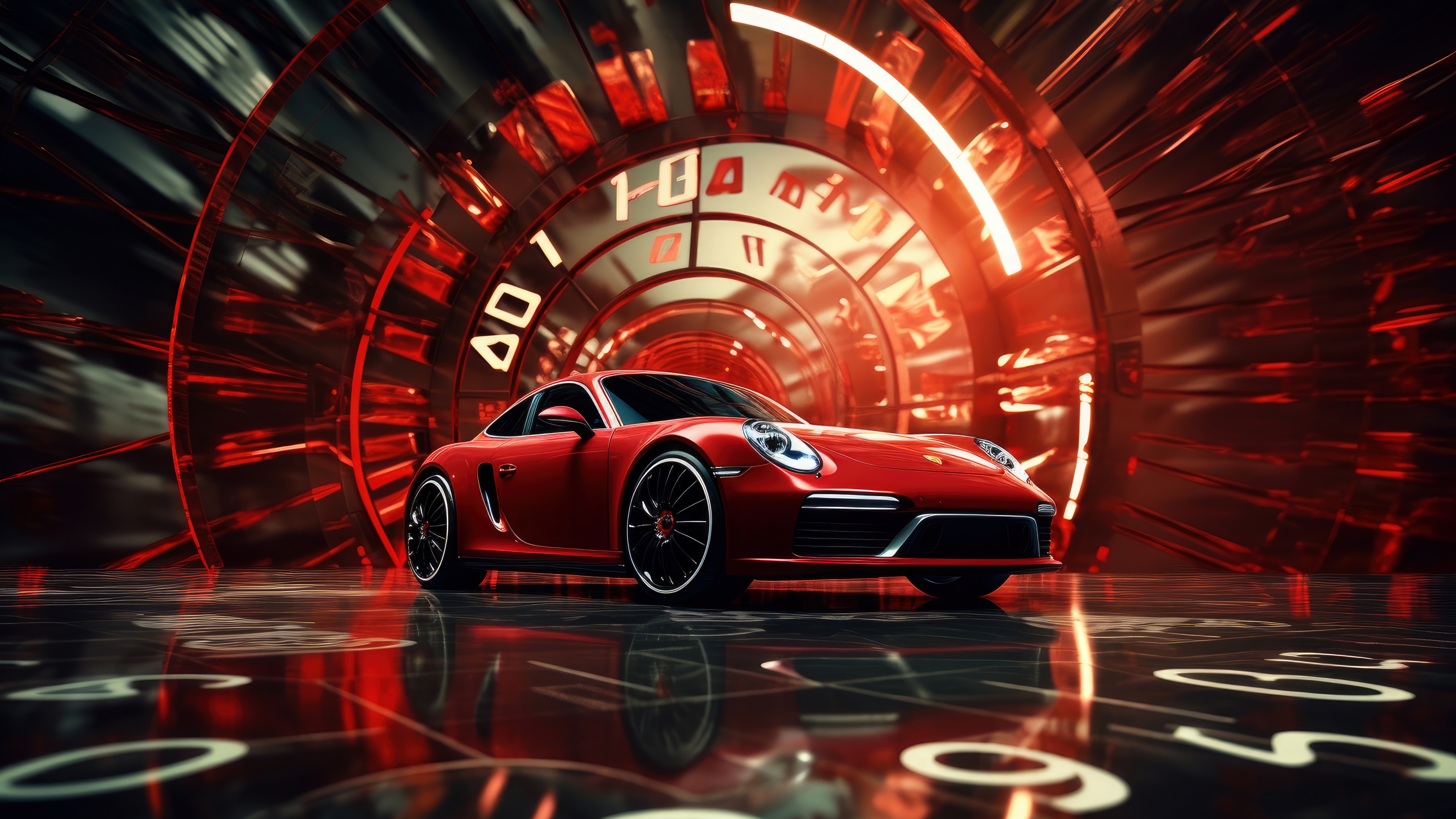 Porsche 911 Wallpaper 4K, Retro, Red