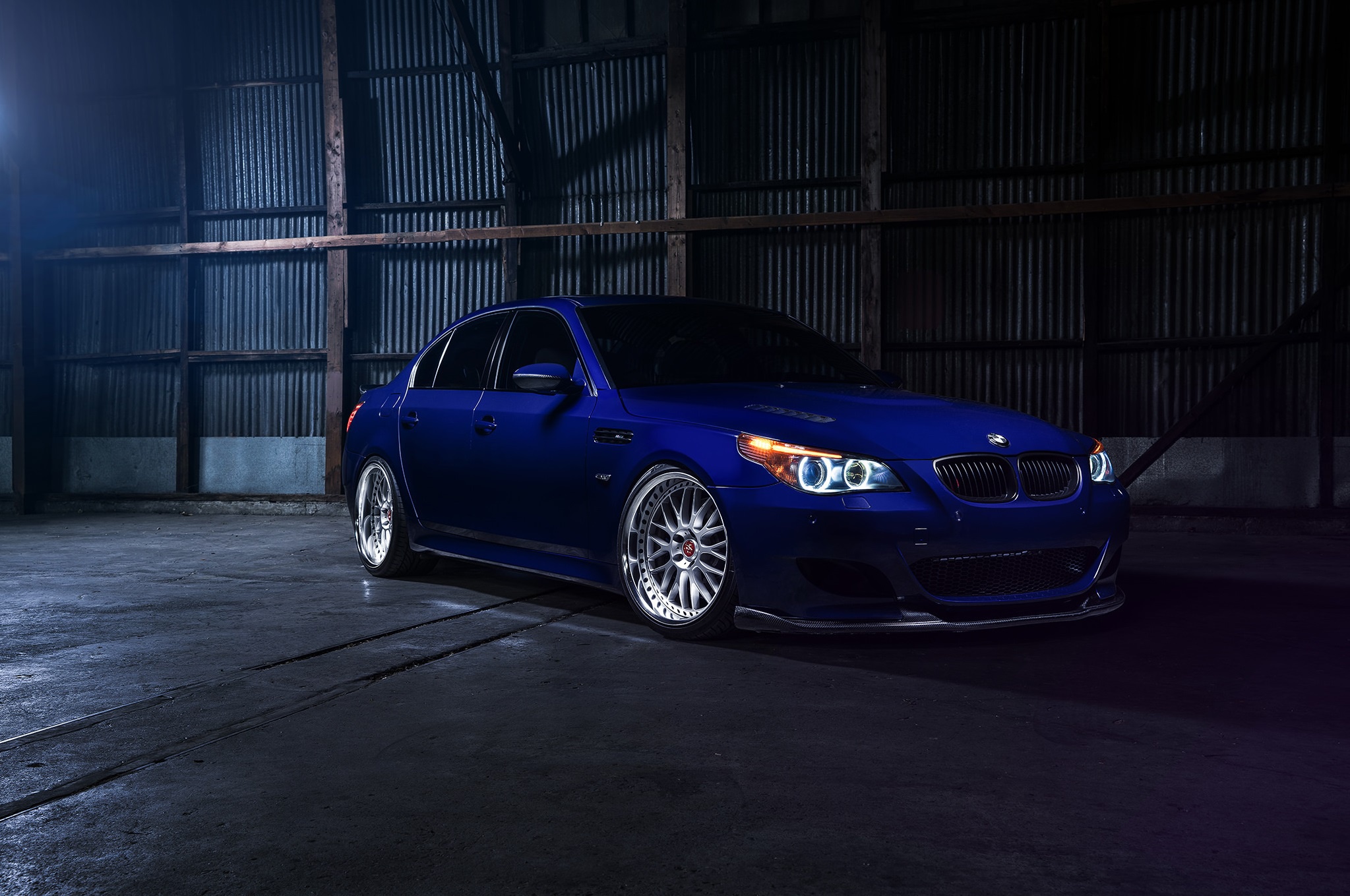 Wallpaper BMW, Blue, E60 for mobile