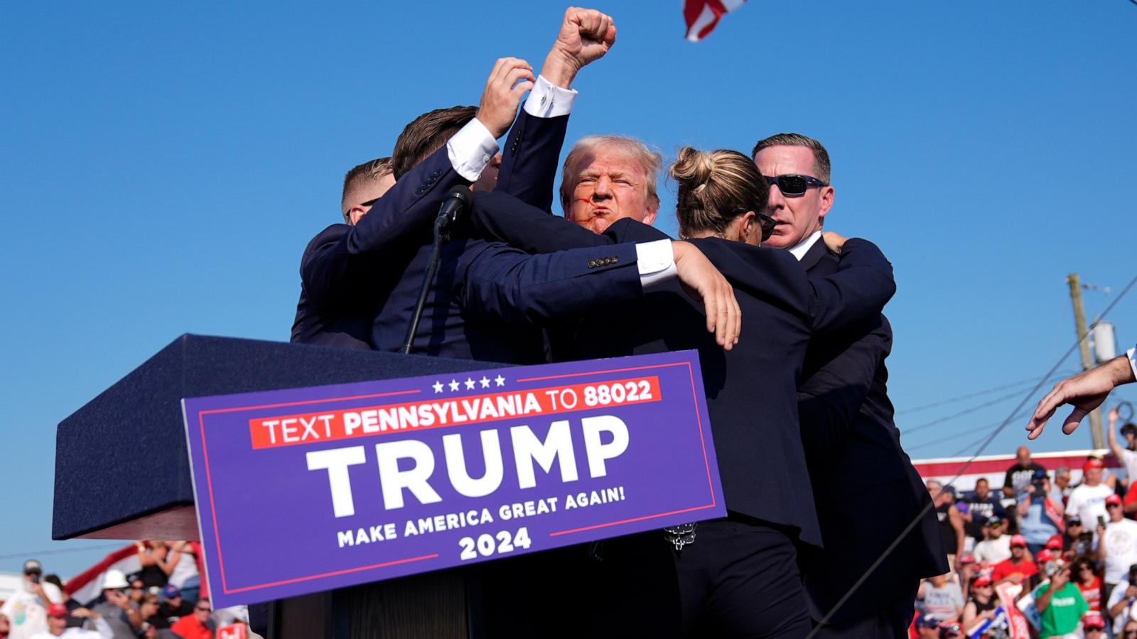 Trump's raised fist in defiance: How