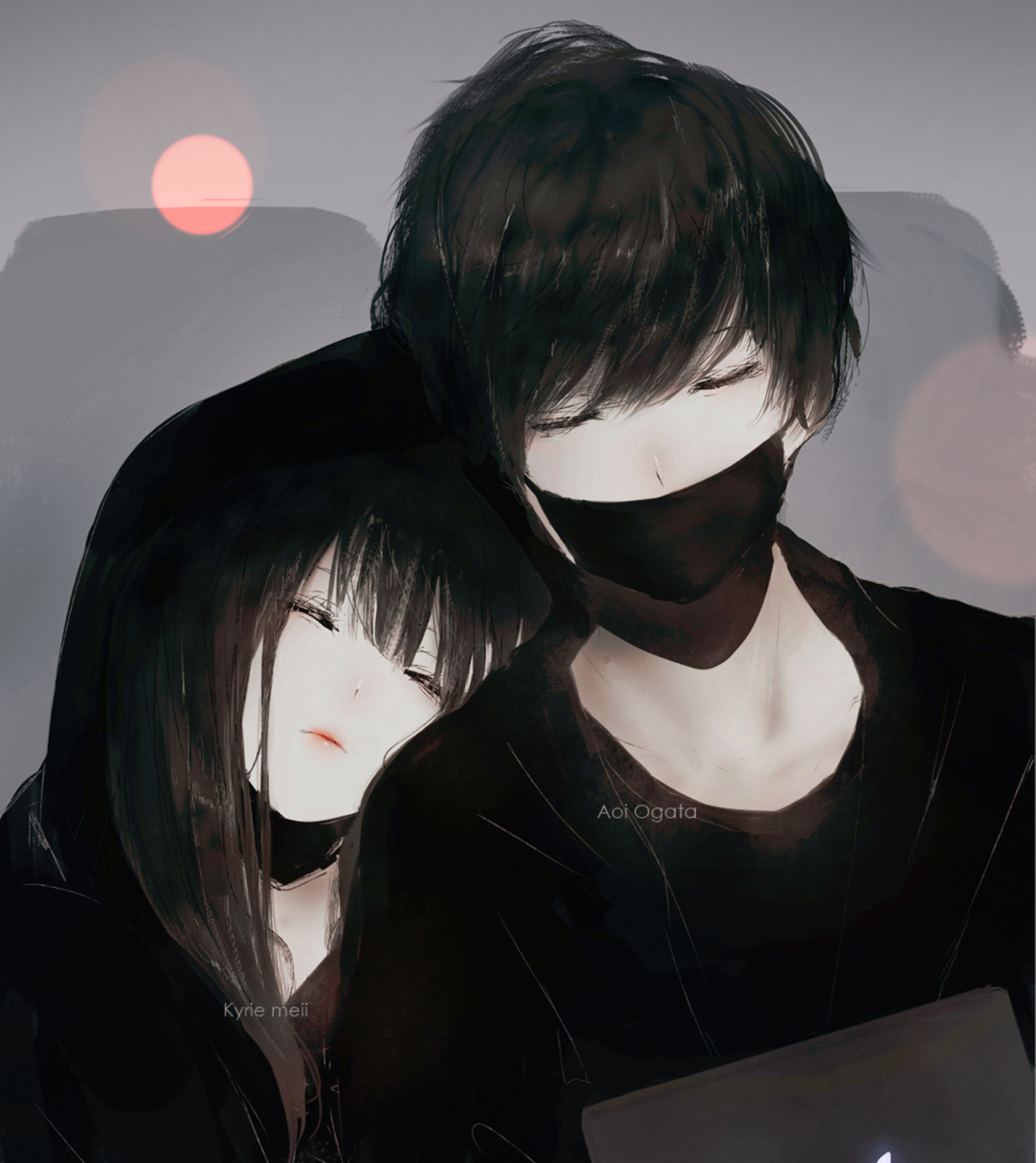 Aoi Ogata, Kyrie Meii, dark hair, anime