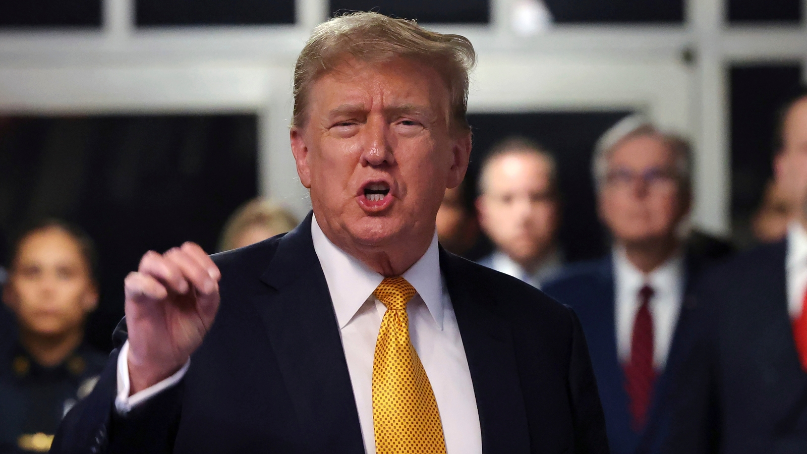 Donald Trump was laughing and joking