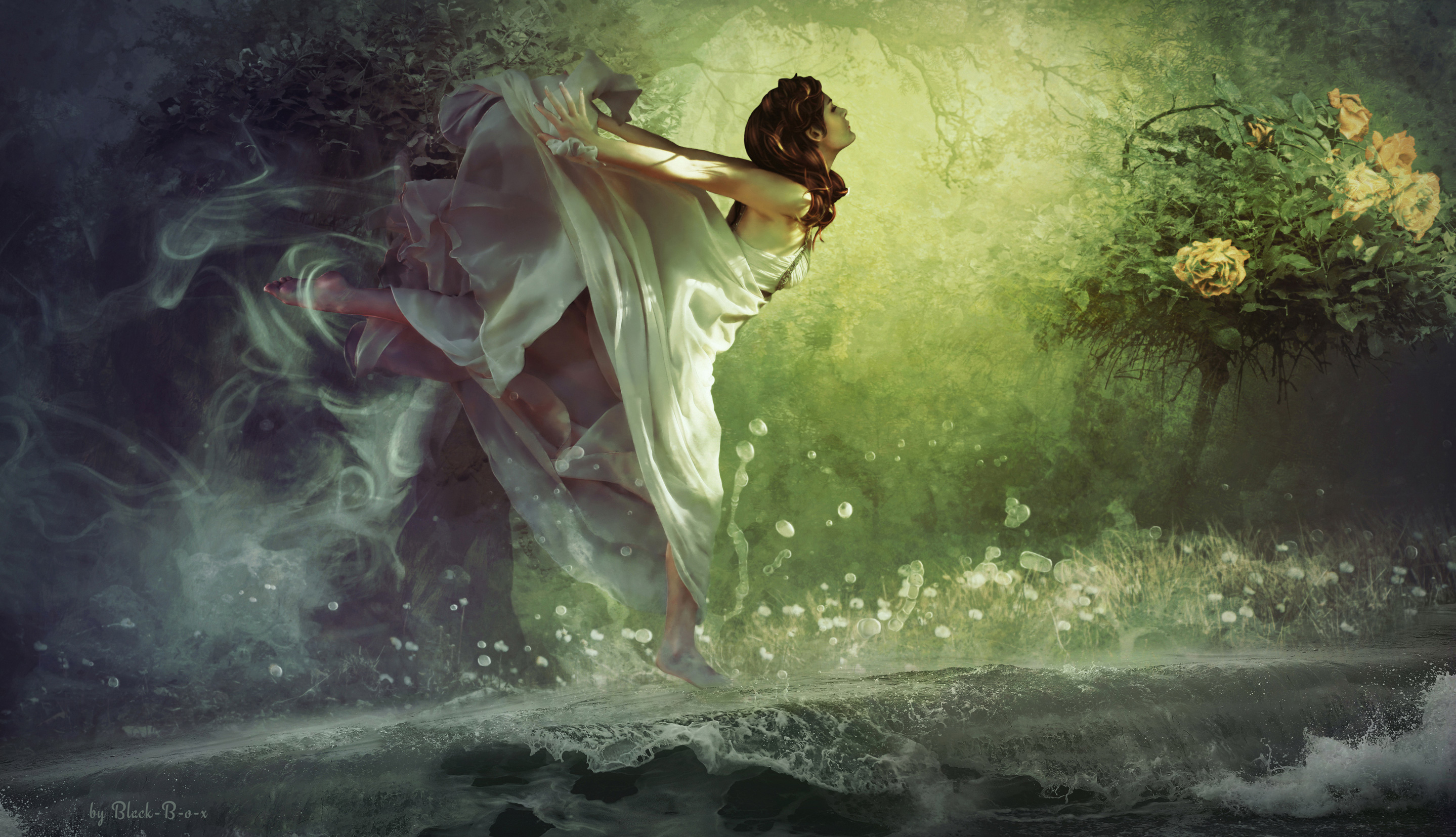 Dreamy Forest Girl Fantasy Wallpaper, HD